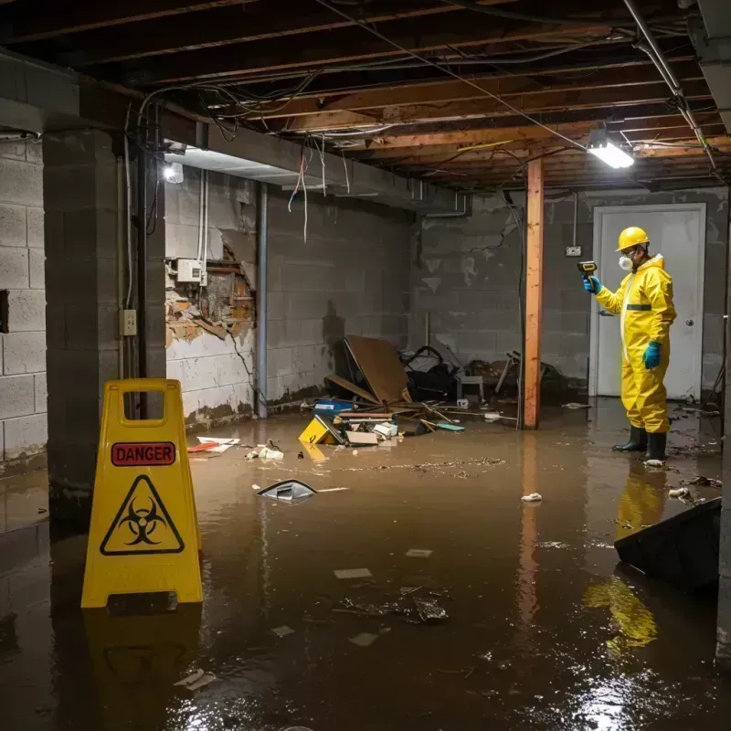 Flooded Basement Electrical Hazard in Bartlesville, OK Property